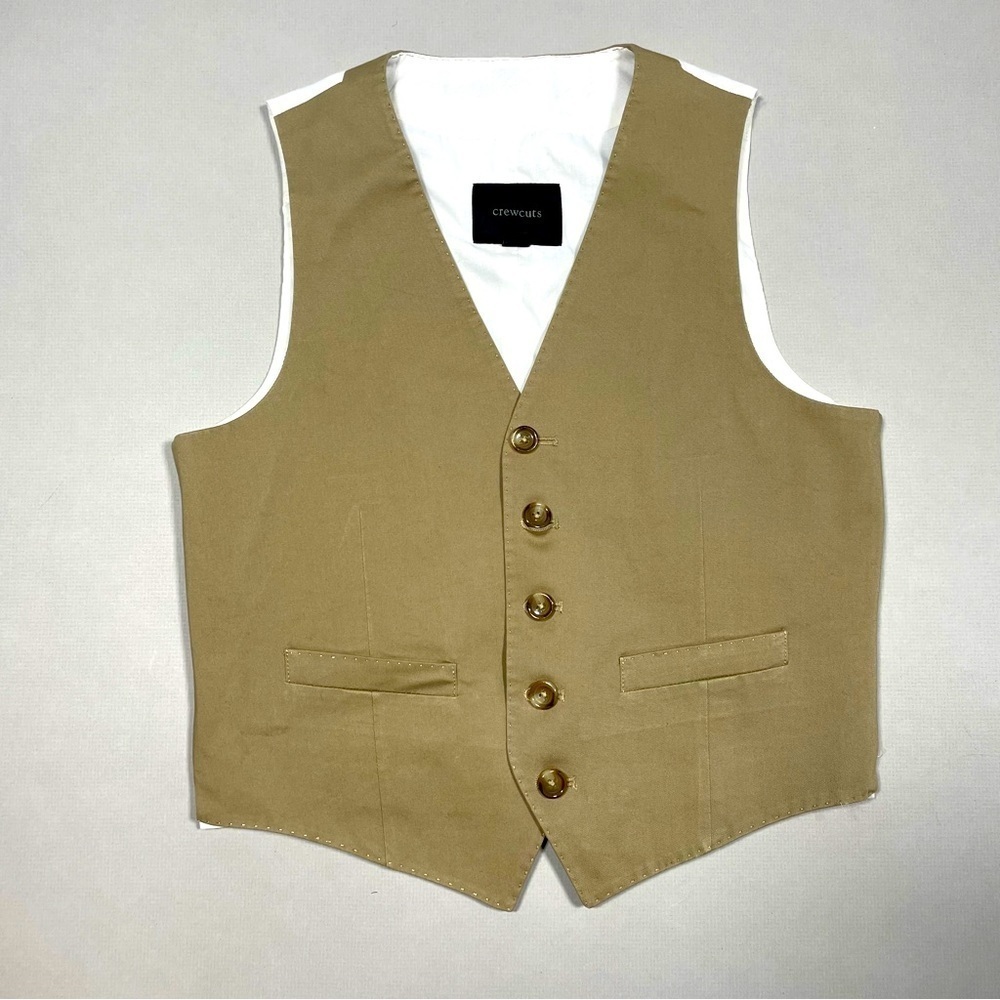 Crewcuts Boys size 10 vest, beige